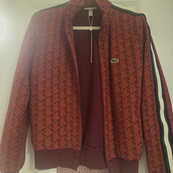 Lacoste Red Patterned Jacket - Picture 2 of 6